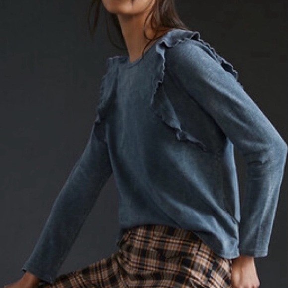 🖤 EUC/like new Eri + Ali washed ruffle top - Picture 2 of 12